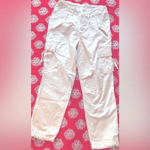 Allsaints size US 2 straight leg cargo ivory pants like new